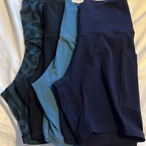 Five pairs of colorfulkoala bike shorts